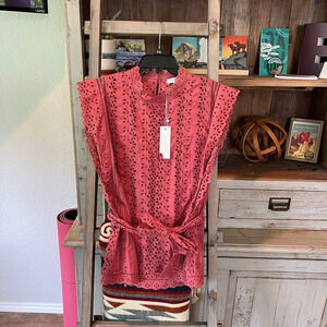 NWT Rebecca Taylor Karina eyelet top size 6